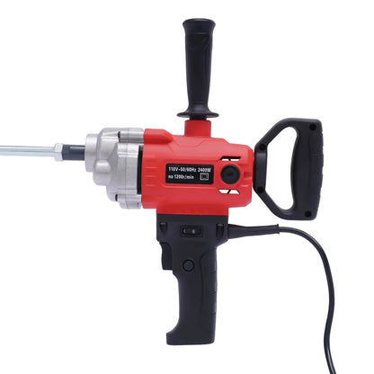 Drill Mixer Set with Spade Handle Electric Corded Mixing Drill Machine 2400W Motor Concrete Mud Mixer
