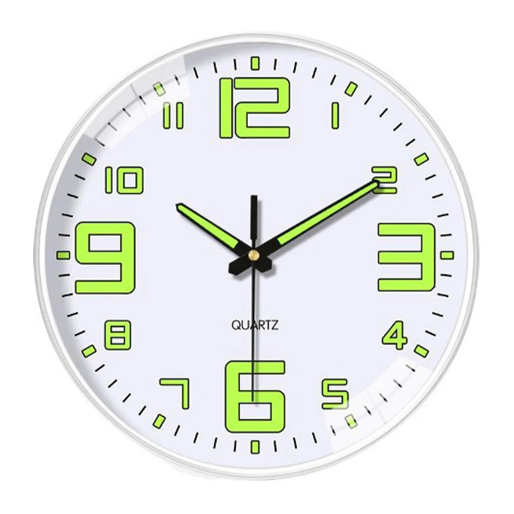 Glow In The Dark Luminous Numbered Round Clock
