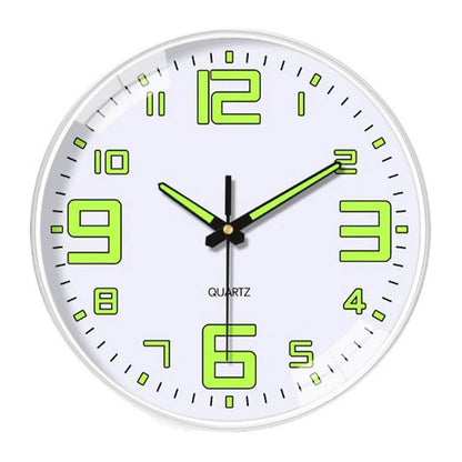 Glow In The Dark Luminous Numbered Round Clock