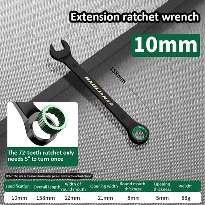 Dual-Purpose Wrench Fast Plum Blossom Ratchet Wrench Industrial Grade 72 Tooth Labor-Saving, Fast and Durable Dual-use Wrench