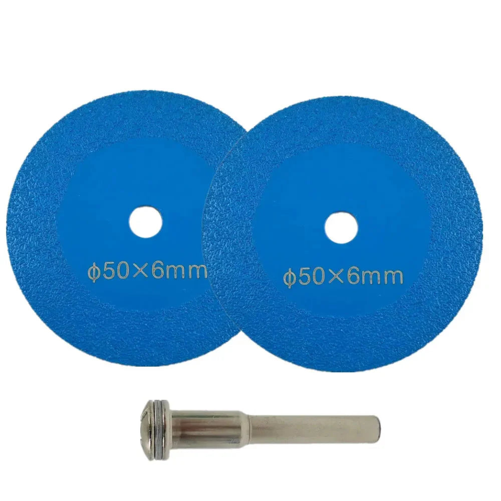 2inch 1-10Pcs Diamond Cutting Disc Glass Jade Crystal Tile Marble Saw Blade Brazed Glass Engraving Round Shank Mini Saw Blade