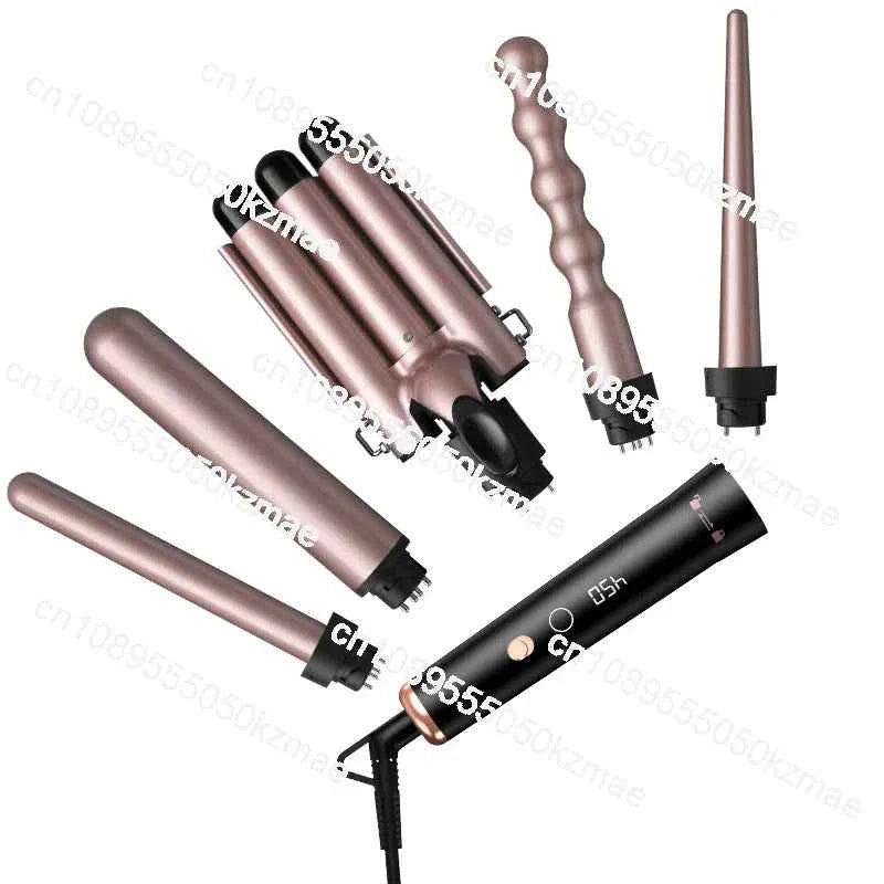 IN STOCK 5-in-1 Tube Changing Curling Iron Straight Curling Dual-purpose 32mm Large Wave Household Multi-function Curling Iron