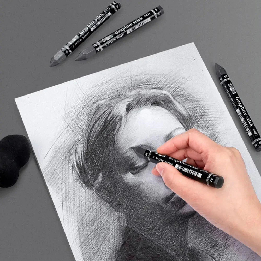 Painting Art  Supplies Water Soluble Artist Student Graphite Stick Pencil Full Lead Rod Exam Drawing Tool Shading Pencils