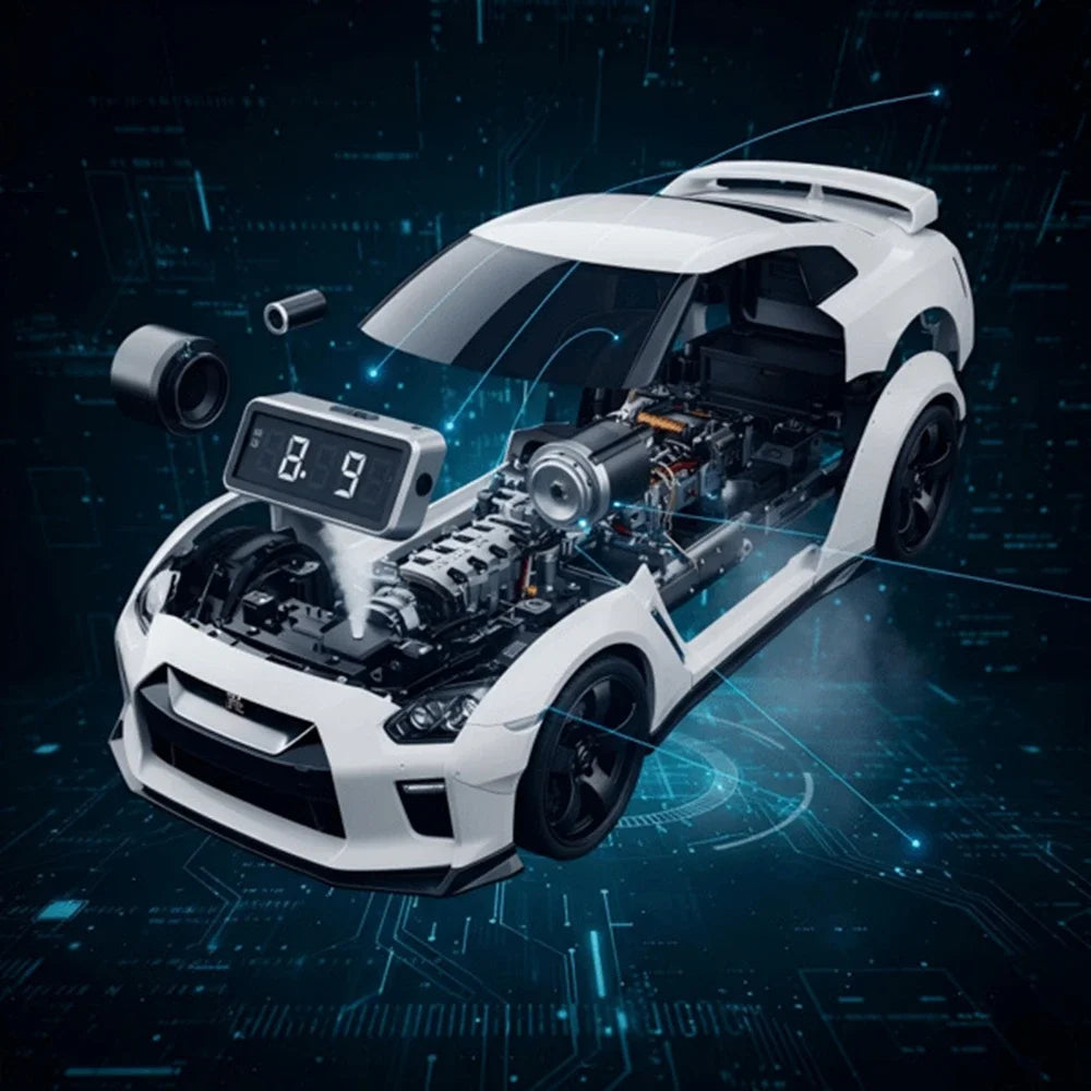 Lenovo New Hypercar-shaped Novelty Alarm Clock Realistic Engine Light Effects Portable Creative Desk Decor For Perfect Gift