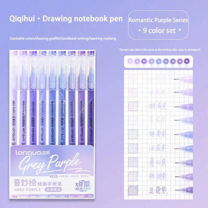 Languo 27-207 Colors Of One Set Drawing Handbook Pens Student DIY Graffiti Multi-Color Gel Pen Writing Marker Stationery