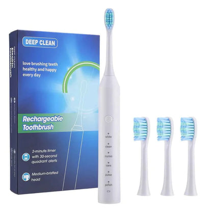 Sonic Electric Toothbrush Smart Dental Teeth Whitening Rechargeable Adult Tooth Brush With 6 Modes and 4 Brush Heads Oral Care