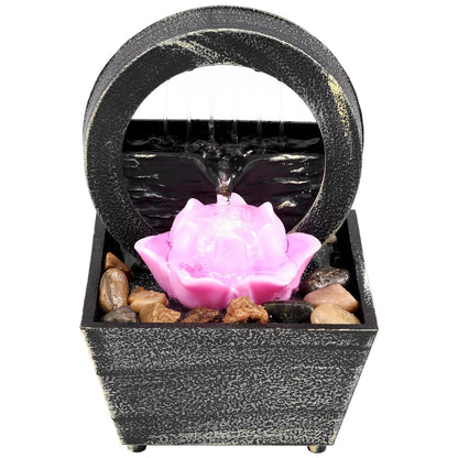 Tabletop Fountain Battery/USB Operated Water Fountain Feature Zen Meditation Fountain Decor Sound Relaxation Fountain Ornament