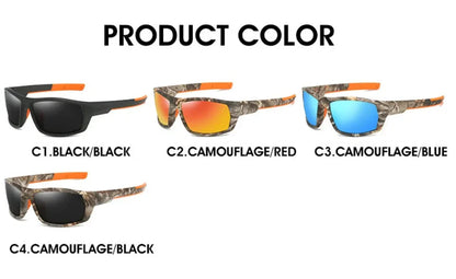 New Sunglasses for Men Sport Polarized Square Frame Camouflage Sun Glasses Driving Fishing Cycling Skiing Sun Eyewear UV400