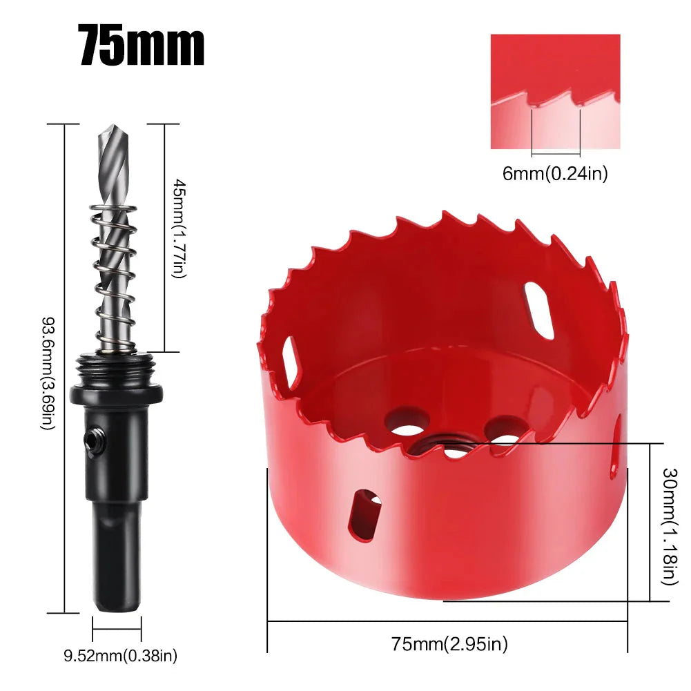 1pc 15-200mm M42 Bi-Metal Hole Saw HSS Drill Bit for Metal Iron Aluminum Stainless Plastic DIY Wood Cutter Tools