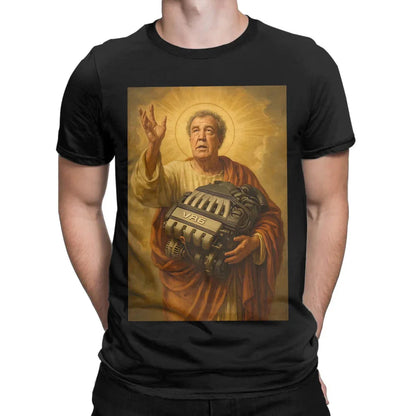 Men Women Printed Jeremy Clarkson Protect Us From Electric Motors Tee Oversized Fashion T Shirts Cotton Unisex T-shirts Clothing