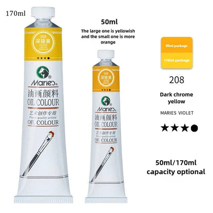 Marie's Oil Paint 170ML Oil Painting Art Creation Pigment Large Oil Paint Paint Single Commonly Used 24 Colors