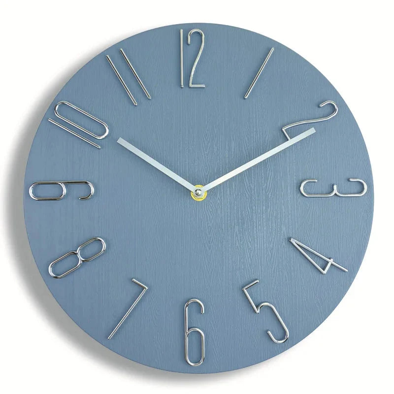 Nordic Style Home Wall Clock No Second Hand Simple Quartz 30"