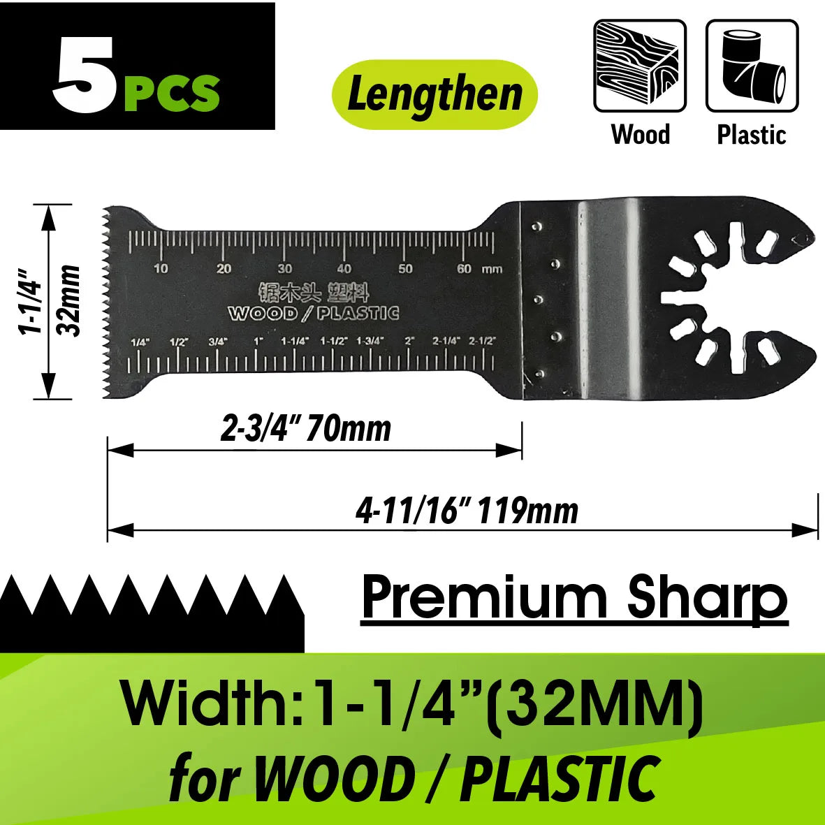 Oscillating Saw Blades Kit，Multitool Blades - Compatible with Milwaukee Dewalt  Worx Skil AEG Ryobi