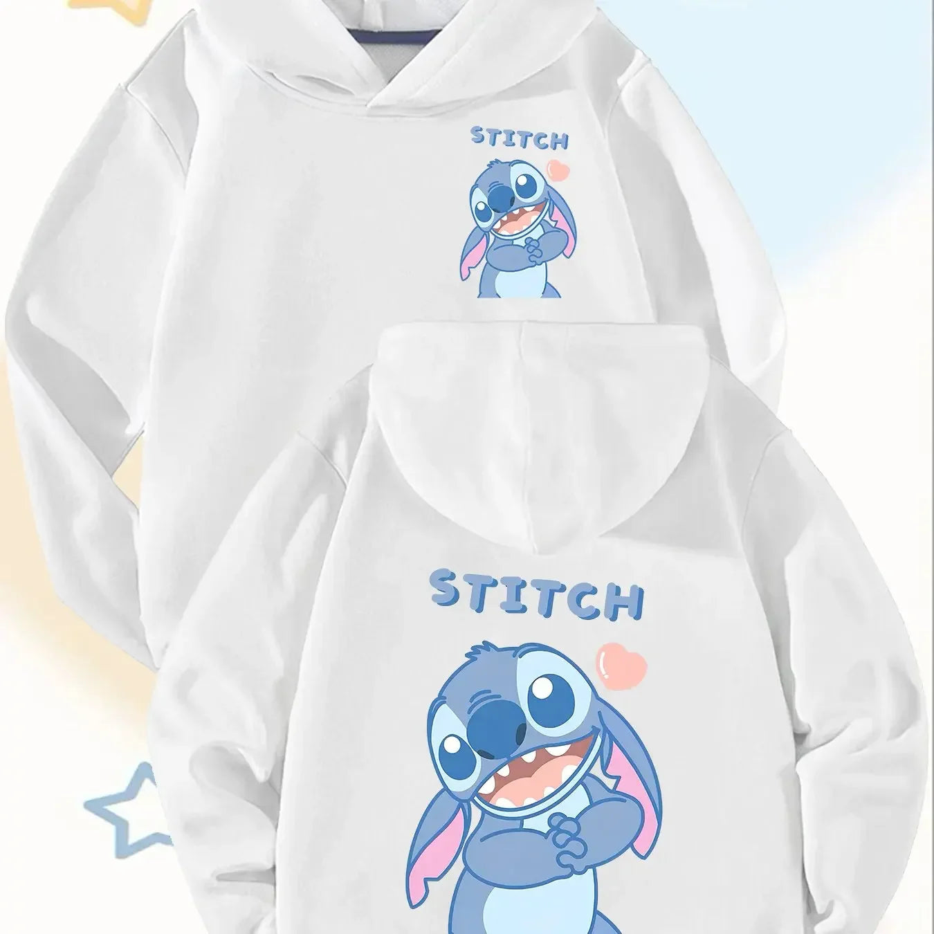 Fashionable Disney Children's Hoodies, Autumn and Winter Girls'  Boys' Clothes Outdoor Sweatshirts Soft Long-sleeved Pullovers