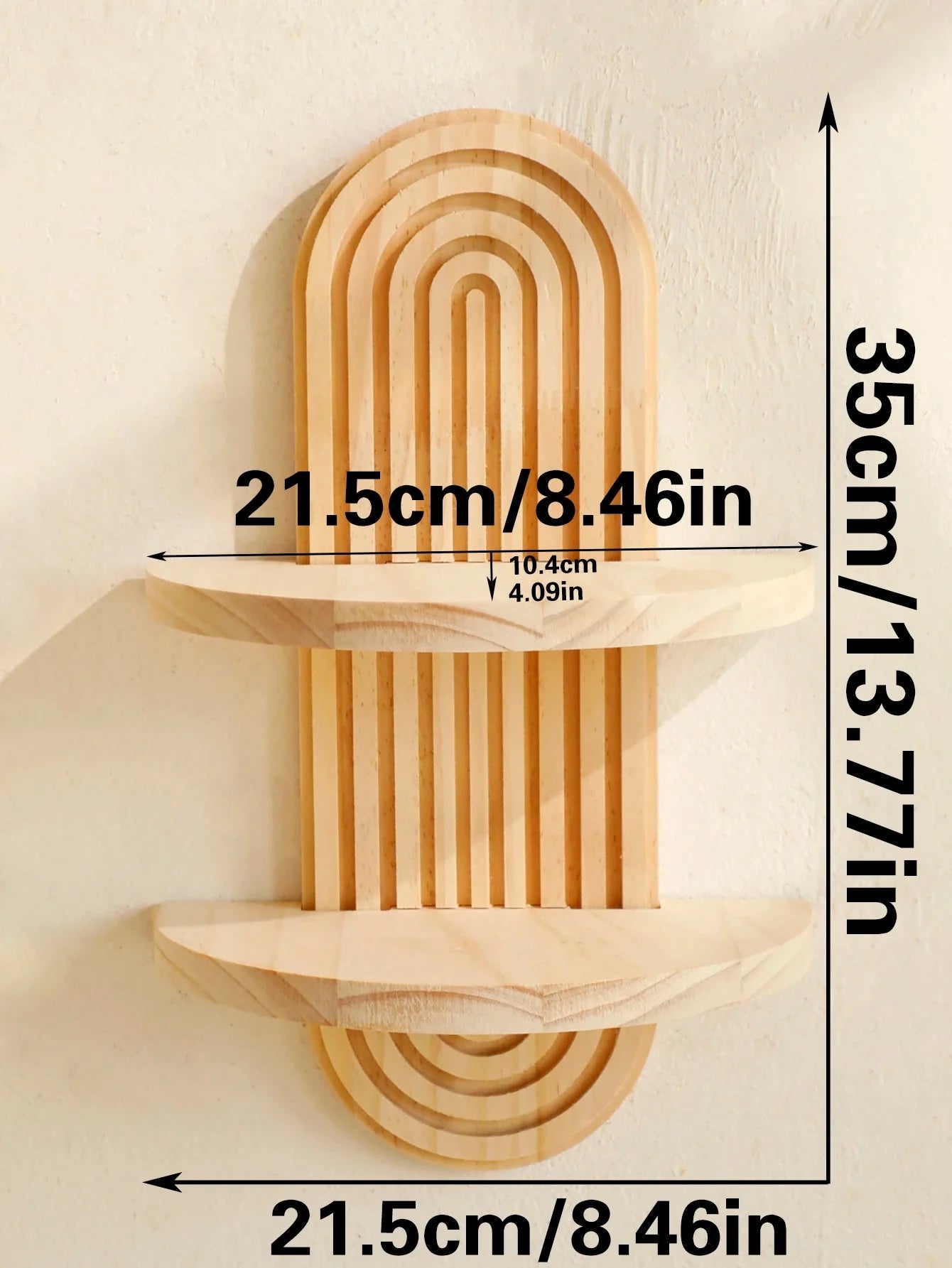Boho Wooden Shelves for Wall Decorative Book Floating Wall Shelf for Living Room Bathroom Bedroom Classroom Office Nursery Home