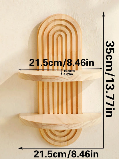 Boho Wooden Shelves for Wall Decorative Book Floating Wall Shelf for Living Room Bathroom Bedroom Classroom Office Nursery Home