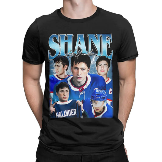 Men's T-Shirts Shane Hollander Queer Hockey Heated Rivalry Cool Cotton Tee Shirt Short Sleeve T Shirts Crew Neck Clothes Graphic