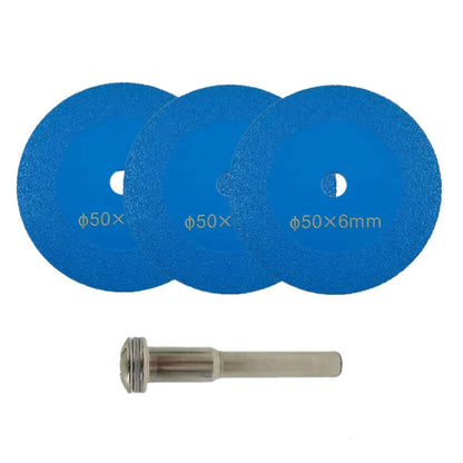 2inch 1-10Pcs Diamond Cutting Disc Glass Jade Crystal Tile Marble Saw Blade Brazed Glass Engraving Round Shank Mini Saw Blade