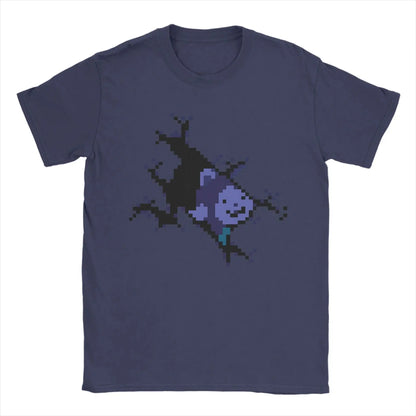 Men's T-Shirts Game Undertale Temmie Novelty Pure Cotton Tee Shirt Short Sleeve  T Shirt Round Neck Clothing Gift Idea