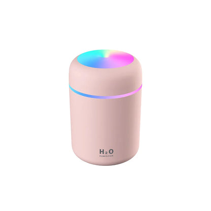 Portable Mini Air Humidifier For Bedroom,Personal Desktop,Car With Colorful Mood Lighting 2 Mist Modes And Auto Shut-Off