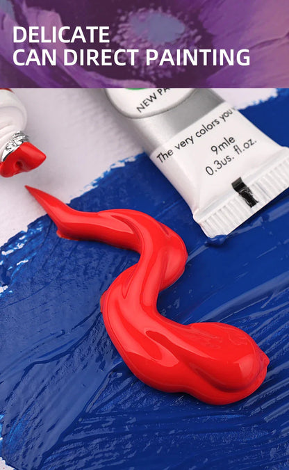 9mL, Oil Paint Set for Fabric Clothing, Nail Glass Drawing, Waterproof Art Supplies,12 Colors, Wholesale