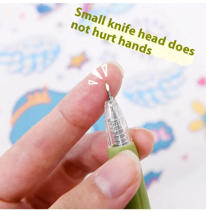 Art Utility Knife Pen Refill Stickers Scrapbooking Cutting Tool Express Box Knife School Supplies DIY Craft Supplies