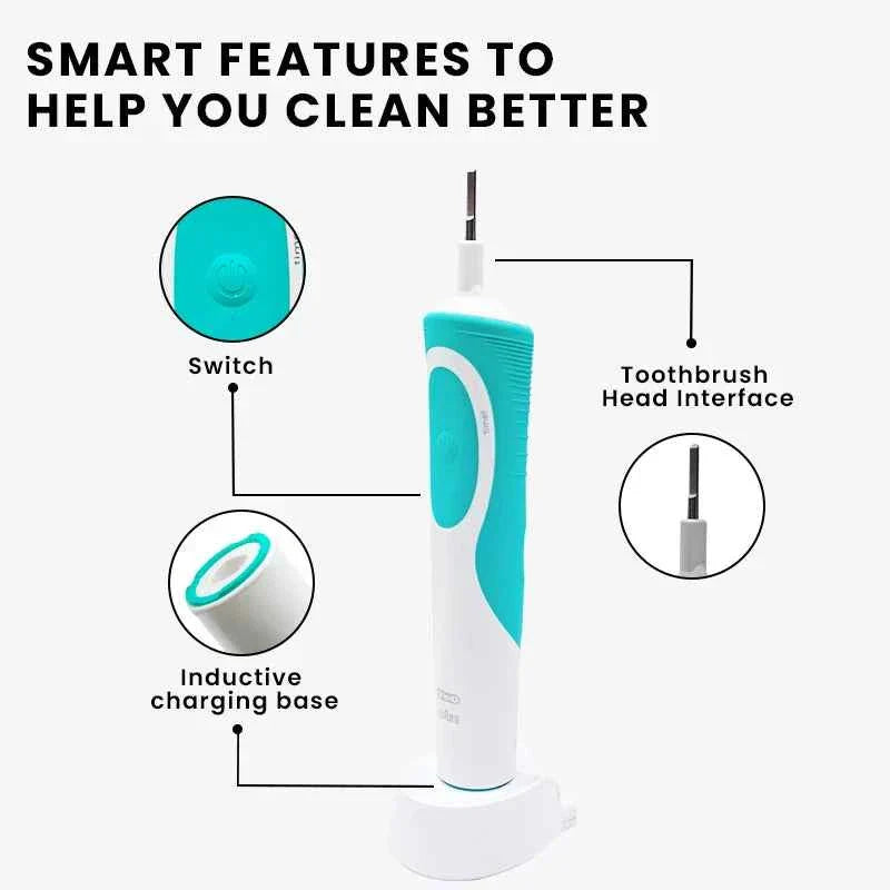 Oral-B D12 S-20 Electric Toothbrush Adult Toothbrush For Plaque Removal Soft Bristled Soft Cleaning Rechargeable 2-Minute Timer
