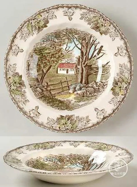 British Friendship Village series, decorative plates, Western food plates