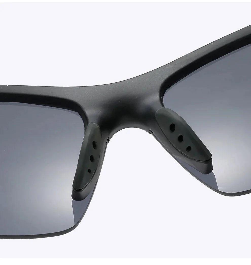 Men Sports Sunglasses Riding Mirror Wind Frameless Glasses Driving Dazzle Colour Outdoor Motorcycle Running Fishing Travel