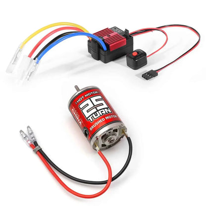 RC 540 Brushed Motor 12T-75T ESC 60A Speed Control Combination Set Climb Drift Racing Waterproof for 1/10 RC Cralwer Car/Boat