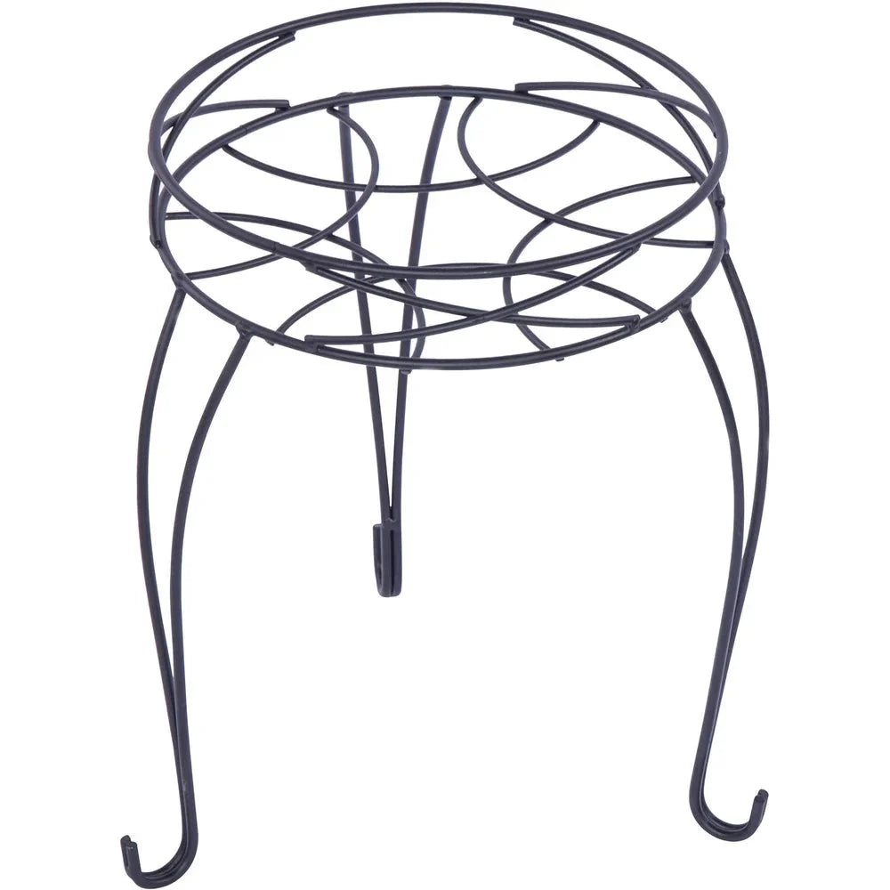 2 Pack Round Metal Plant Stand Indoor Outdoor Display Holder Collapsible Space Saving Iron Durable Rustproof Pots up to 9 Inch