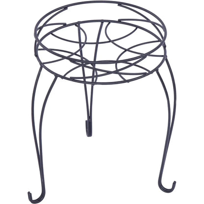 2 Pack Round Metal Plant Stand Indoor Outdoor Display Holder Collapsible Space Saving Iron Durable Rustproof Pots up to 9 Inch