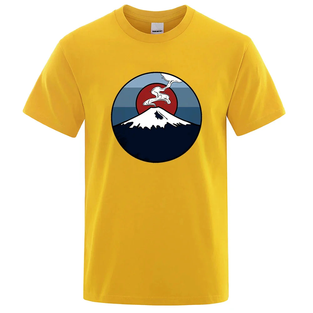 Mt. Fuji, Japan Mens T Shirt Fashion Cotton Eco-Friendly T-Shirts Summer Tee Clothes Tshirt Hip Hop Oversize Loose Men T Shirts