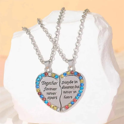 Best Friends Necklace Together forever Never Apart Maybe In Distance But Never In Heart