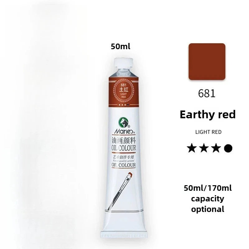 Maries Oil Paint 50ML Oil Painting Art Creation Pigment Large Oil Paint Paint Single Commonly Used 24 Colors