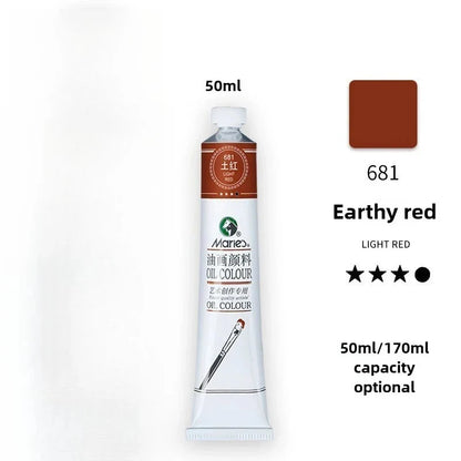 Maries Oil Paint 50ML Oil Painting Art Creation Pigment Large Oil Paint Paint Single Commonly Used 24 Colors