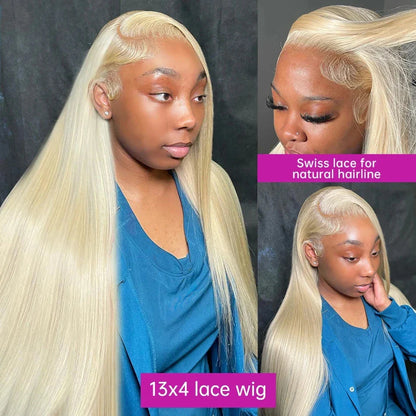 613 Blonde Lace Front Wig Human Hair  Wig  For Wowen Bone Straigh Human Hair Wigs 13X6 Hd Lace Frontal Wig 13X4 Lace Wigs