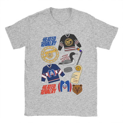 Men's T-Shirts Heated Rivalry Shane & Ilya Vintage Cotton Tees Short Sleeve  T Shirts Round Collar Clothing Graphic