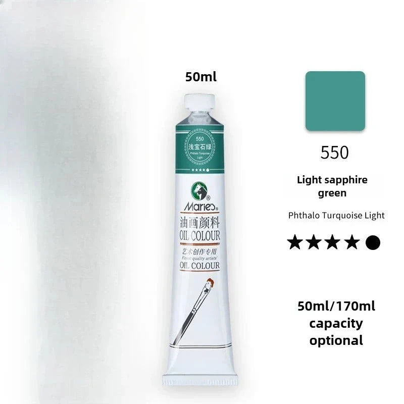 Maries Oil Paint 50ML Oil Painting Art Creation Pigment Large Oil Paint Paint Single Commonly Used 24 Colors