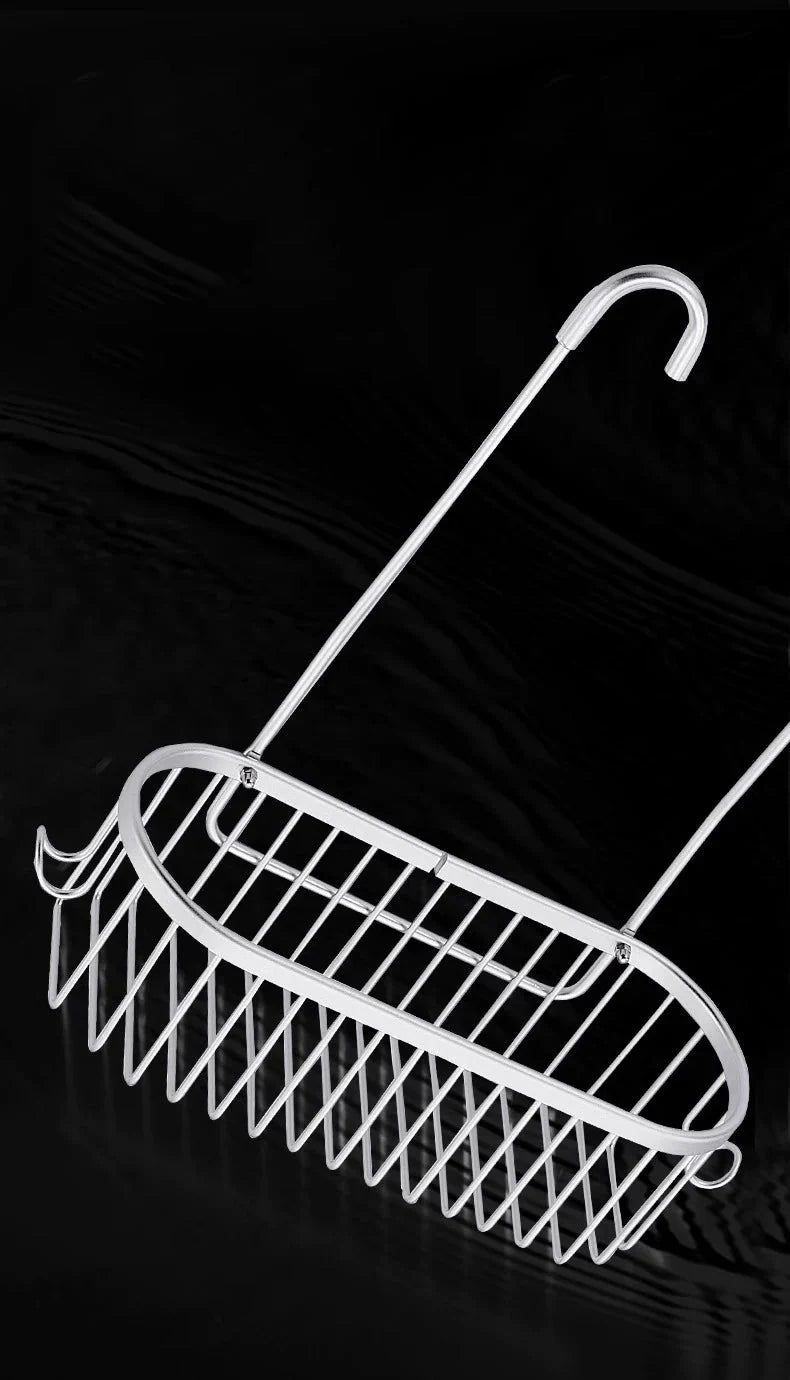 Aluminium Bathroom Shelf Without Drilling Shower Shelf Shelves Shampoo Holder Basket Storage Organizer Bathroom Accessories