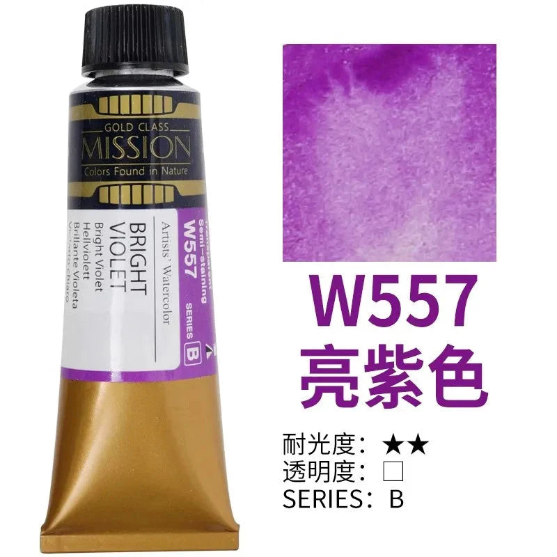 Korea MIJELLO tube watercolor artist 15ml watercolor paint mission series art supplies