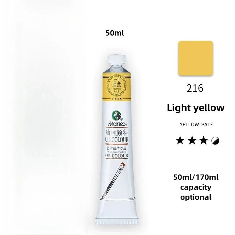 Maries Oil Paint 50ML Oil Painting Art Creation Pigment Large Oil Paint Paint Single Commonly Used 24 Colors