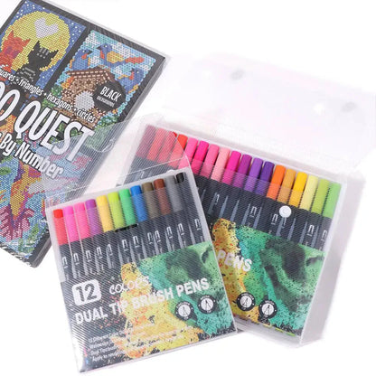Cartoon Activity Color Painting Book Educational DIY Double-Sided Watercolor Pencil Hand Painted Quick-drying