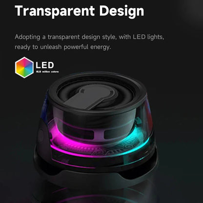 Magnetic Portable Bluetooth Speaker Mini Sound Box HiFi Stereo Soundbar Wireless Loudspeaker with LED Color Light Phone Holder