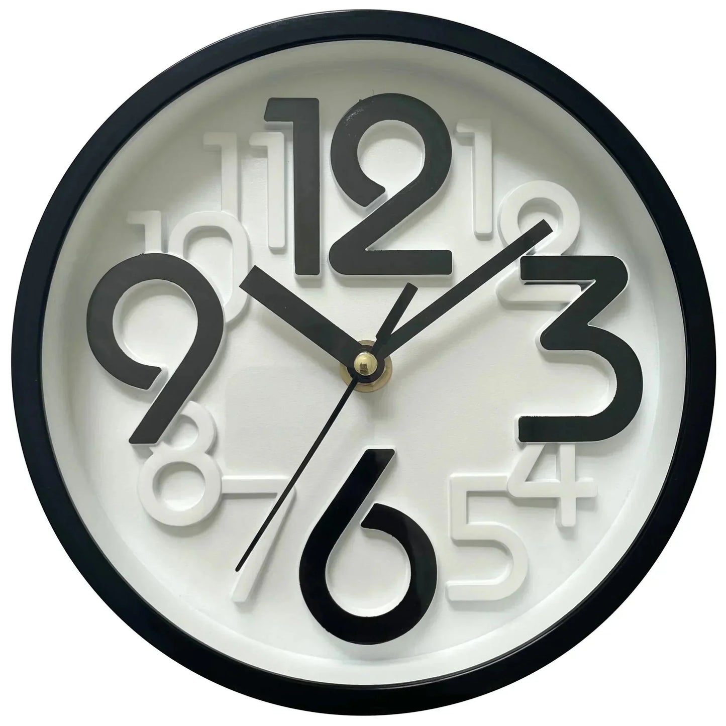 Children's Study Non-Ticking Wall Clock Luxury Silent Battery Operated Round Wall Clock for  Modern Simple Style Home Decor
