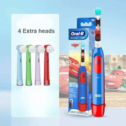 Oral B Kid Electric Toothbrush Car Design Toothbrush for Kid Soft Bristle Gentle Clean Teeth with Replacement Refills Waterpoof