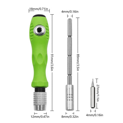 32 In 1 Precision Screwdriver Combination Multifunctional Magnetic Driver Bits Set Portable for Phone Laptop Computer