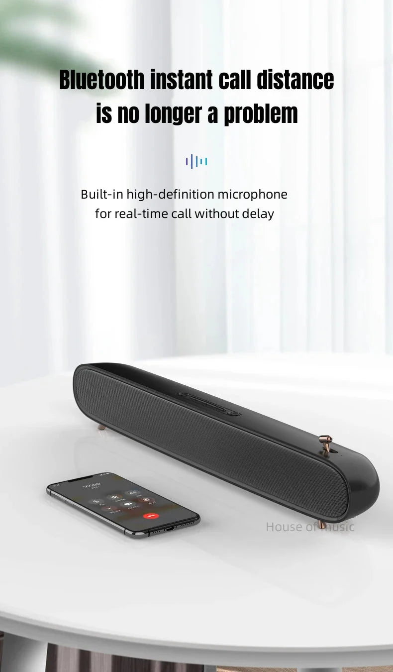 TV Soundbar Wired and Wireles Home Surround Speaker Sound Bar for PC Theater Computer Aux 3.5mm Outdoor Portable Bluetooth Audio
