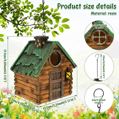 Outdoor Hanging Bird House Resin Waterproof Parrot Bird Nest Breeding Sleeping Box Garden Decoration Tree Hanging Birdhouse
