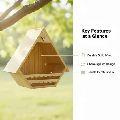 Bird House Wooden Finch Nesting Habitat Garden Wild Birds House for Sparrow Swallow Wren Chickadee Pigeon Outdoor Garden